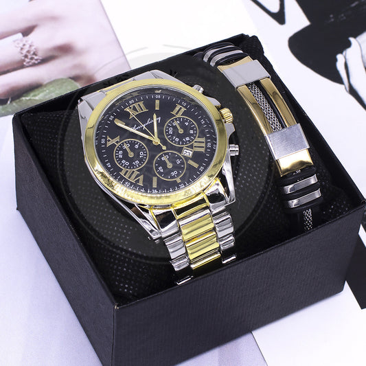 With Box Fashion Couple Bracelet Watch Set Gift